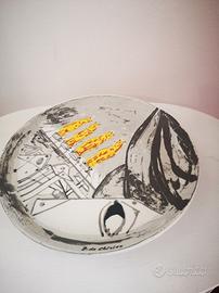 De Chirico serigrafia su ceramica 