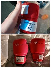 fasce e guanti da boxe