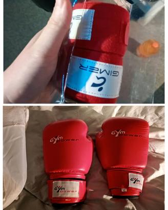 fasce e guanti da boxe