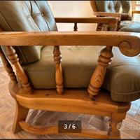 Divano e 2 poltrone stile antico