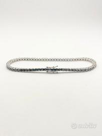 Tennis oro bianco 18KT con diamanti neri ct 4.53