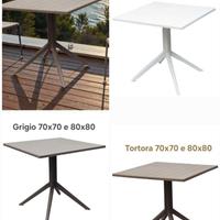 TAVOLO POLIPROPILENE ESTERNO BAR LIDO CHIOSCO PUB