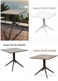 TAVOLO POLIPROPILENE ESTERNO BAR LIDO CHIOSCO PUB