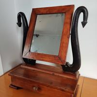 Specchio a psiche da toilette in legno