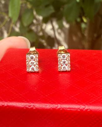 Orecchini in Oro Rosa 18kt e Diamanti 1 ct