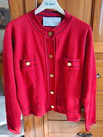 Giacca in maglia a manica lunga tipo Chanel, tg. M