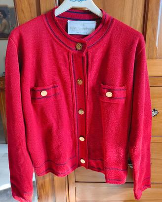 Giacca in maglia a manica lunga tipo Chanel, tg. M