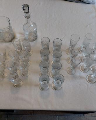 Set bicchieri in cristallo