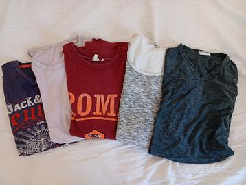 Stock 5 maglie uomo usate L XL estive shirt cotone