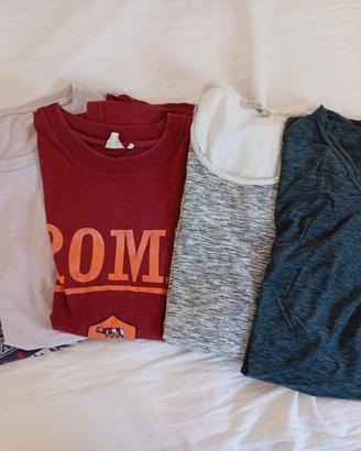 Stock 5 maglie uomo usate L XL estive shirt cotone