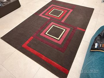 TAPPETO GRIGIO E VIOLA 230 x 150