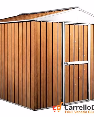 Box baracca lamiera Acciaio 275x175 fin legno