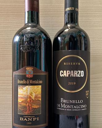 Vino bottiglie Brunello
