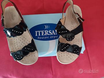 Sandali ortopedici neri intersan soletta removibil
