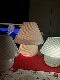 Lampade da tavolo in Murano bianco – set da 3