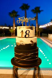 Torta scenografica finta personalizzabile elegante