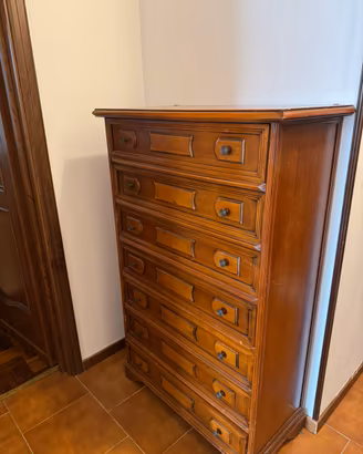 Settimino cassettiera in legno – 7 cassetti