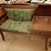 Cassa porta biancheria con due cassetti e panca