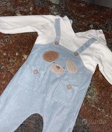 Salopette a tutina neonato ciniglia