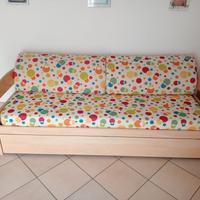 letto singolo con altro letto a scomparsa