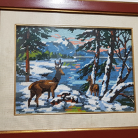 Tre arazzi mezzo punto fatti a mano