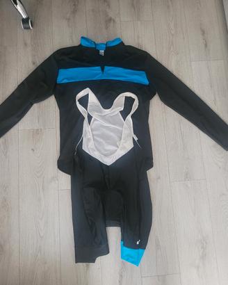 Maglia ciclista e salopette completa decatlon 2xl