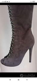 Stivali alti open toe