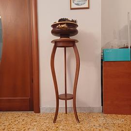 Vaso Vitullo e Portafiori Vintage in Legno