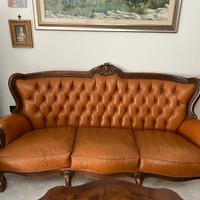 Salotto in pelle stile classico