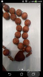 Antico rosario da parete in legno