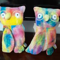 peluche gufetti  arcobaleno coppia 