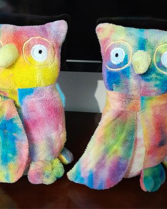 peluche gufetti  arcobaleno coppia 