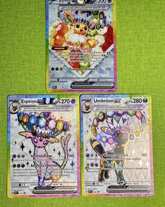 Pokemon Eevee Espeon Umbreon evoluzioni prismatich