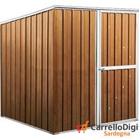 Box da giardino lamiera 175x185cm 2,92mq fin legno