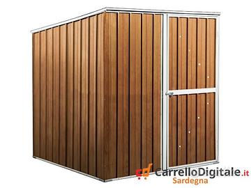 Box da giardino lamiera 175x185cm 2,92mq fin legno