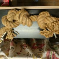 Lampada con corda stile industrial 