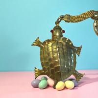 Portachiavi, tartaruga Hong Kong, anni 60 vintage