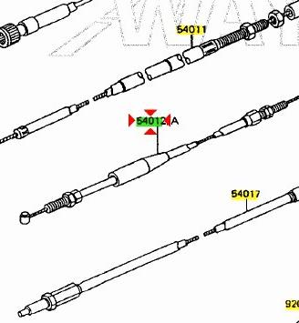 Cavo gas Kawasaki KLR 600 540121261