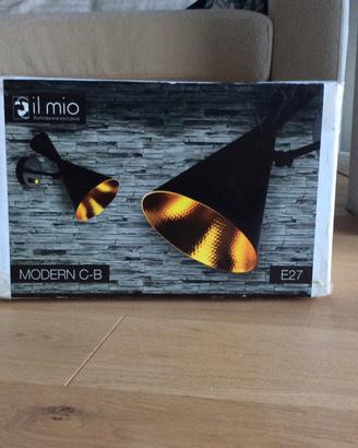 LAMPADA APPLIQUE nera led E 27 nuova
