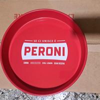 Vassoio in metallo Peroni rosso - nuovo
