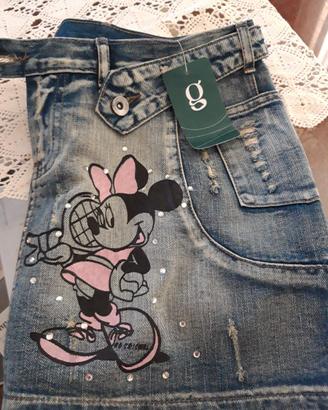 Minigonna jeans Minnie