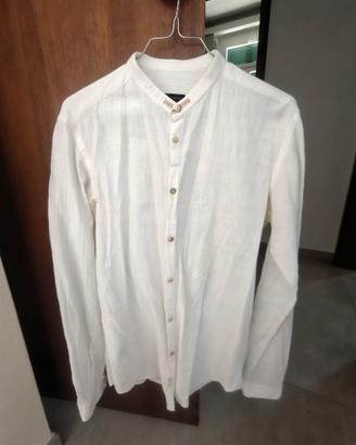 Camicia lino coreana ZARA Uomo taglia S