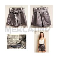 PANTALONCINO D SILVIAN HEACH ARGENTO ECO VITA ALTA