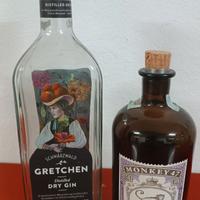 BOTTIGLIE GIN GRETCHEN e MONKEY 47