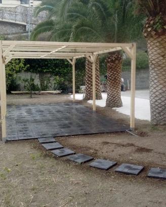 Gazebo in lamellare 