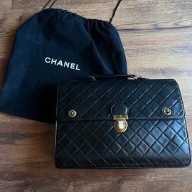 Chanel Briefcase Vintage Matelassé Nera Anni ’80