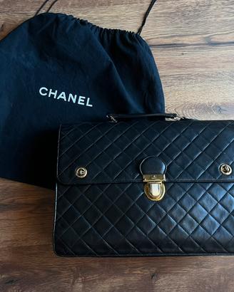 Chanel Briefcase Vintage Matelassé Nera Anni ’80