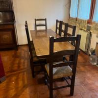 tavolo in castagno massello