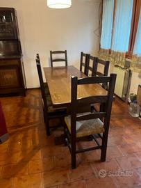 tavolo in castagno massello