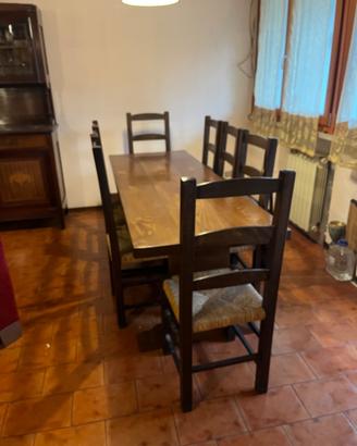 tavolo in castagno massello
